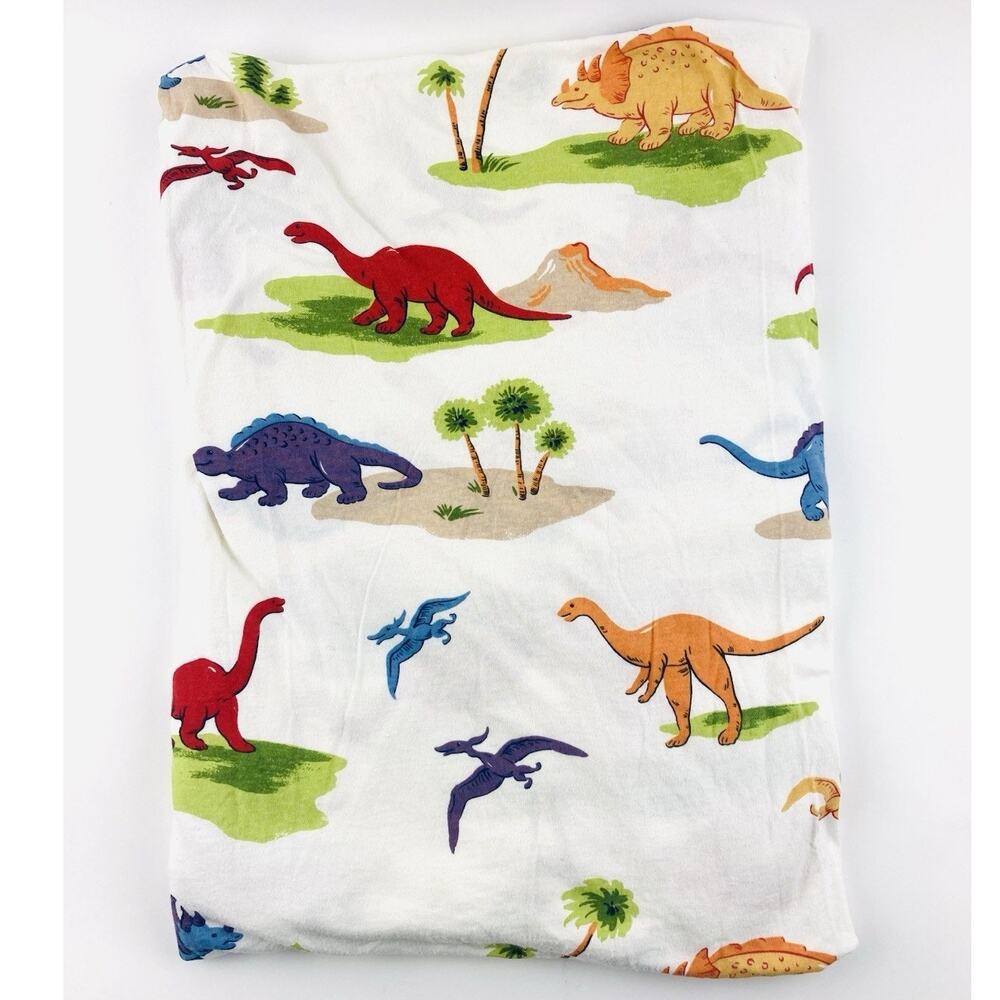 Flannel Sheet Flat 100% Cotton Divatex Home Fashions Dinosaurs Made Turkey Trice